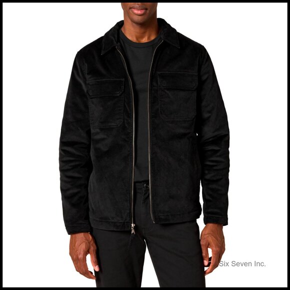 Men's Corduroy Work Jacket Classic Retro Lightweight Stretch Fit Casual